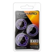 Stay Hard péniszgyűrű szett, 3 méretben, 3,1 - 3,8 cm, rugalmas, lila