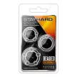 Stay Hard péniszgyűrű szett, 3 méretben, 3,1 - 3,8 cm, rugalmas, átlátszó