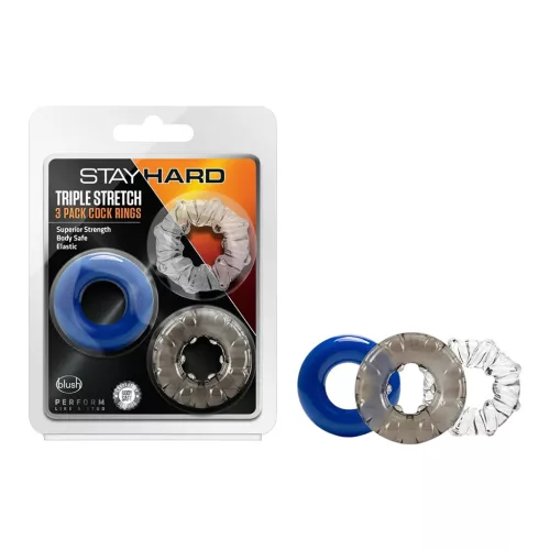 Stay Hard 3 db-os péniszgyűrű szett