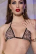 Chilirose leopárdmintás bikini