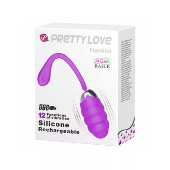 Pretty Love Franklin tölthető szilikon vibrotojás (lila)