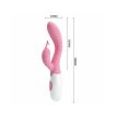 Pretty Love Hyman szilikonos vibrátor csiklóizgatóval (rózsaszín)
