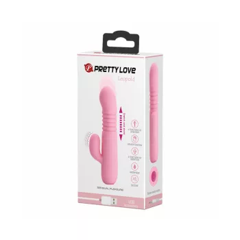   Pretty Love Leopold fel-le mozgó szilikon vibrátor (rózsaszín)