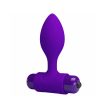 Pretty Love szilikon anál plug vibrációval (lila)
