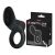 Pretty Love Cobra fekete, szilikon vibrátoros péniszgyűrű