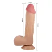 Pretty Love Emeka tapadókorongos kétrétegű dildó (23,4 cm)