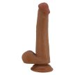 Pretty Love Tallen kétrétegű élethű dildó - barna (22 cm)