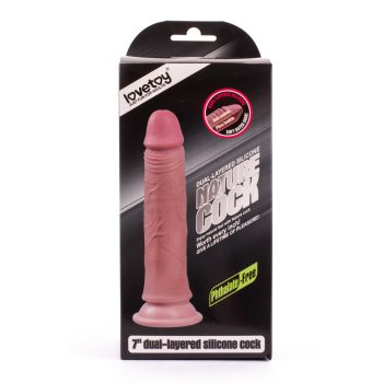 Lovetoy Nature Cock kétrétegű szilikon dildó (19 cm)