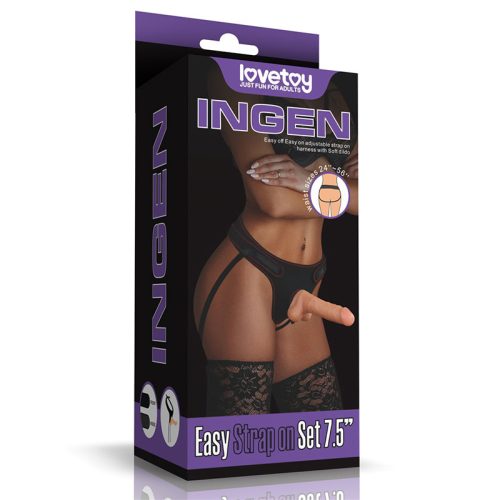 Lovetoy felcsatolható műpénisz herékkel (17,5 cm)