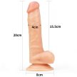 Lovetoy felcsatolható műpénisz herékkel (17,5 cm)