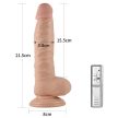 Lovetoy Real Extreme letapasztható dildó vibrációval (21,5 cm)