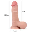 Lovetoy Sliding Skin kétrétegű dildó (19,5 cm, natúr)