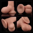 Lovetoy Sliding Skin kétrétegű dildó (19,5 cm, natúr)