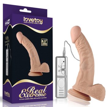 Lovetoy Real Extreme élethű dildó vibrációval (21,5 cm)