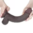 Lovetoy Sliding Skin kétrétegű dildó (23 cm, barna)