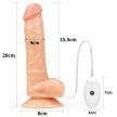 Lovetoy hámos felcsatolható vibrátor herékkel (18 cm)
