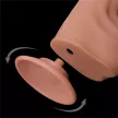 Lovetoy Sliding Skin tapadókorongos kétrétegű dildó (34 cm, natúr)