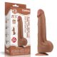 Lovetoy Sliding Skin kétrétegű tapadótalpas dildó (29 cm, barna)
