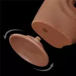 Lovetoy Sliding Skin kétrétegű tapadótalpas dildó (29 cm, barna)
