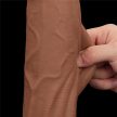 Lovetoy Sliding Skin tapadókorongos dildó (31 cm, barna)