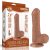 Lovetoy Sliding Skin kétrétegű letapasztható dildó (18 cm, barna)