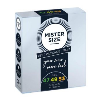 Mister Size 47-49-43 mm óvszer teszt csomag (3 db)