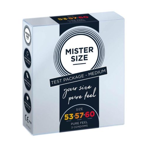 Mister Size 53-57-60 mm óvszer teszt csomag (3 db)