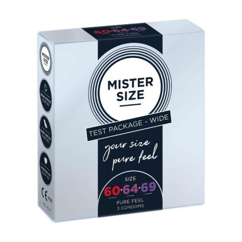 Mister Size 60-64-69 mm óvszer teszt csomag (3 db)