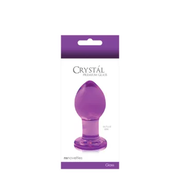 NS Novelties Crystal lila üveg fenékdugó (M)