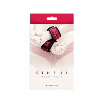 NS Novelties Sinful csatos bilincs (pink)