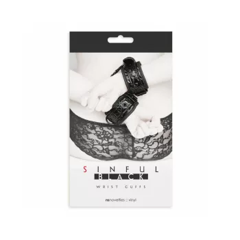 NS Novelties Sinful csatos bilincs (fekete)