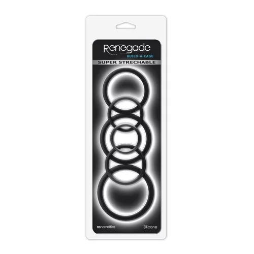 Renegade Build-A-Cage rugalmas péniszgyűrű készlet (6 db)