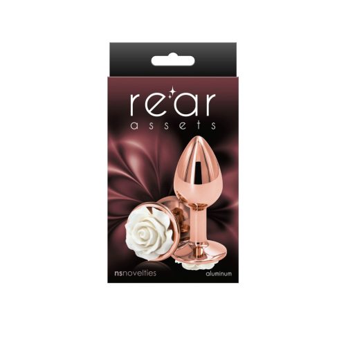 NS Novelties Rear Assets - Rose anál plug (fehér)