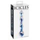 Pipedream Icicles No. 8 hullámos kétvégű üveg dildó