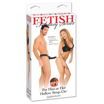 Fetish Fantasy Hollow Strap-On felcsatolható műpénisz pároknak (fekete)