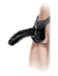 Fetish Fantasy hámos dildó heretartóval és péniszgyűrűvel (fekete)