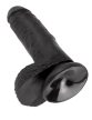 Pipedream King Cock herés dildó (19 cm, fekete)