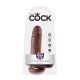 Pipedream King Cock dildó herékkel (19 cm, barna)