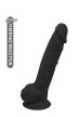 Real Love Dream Toys fekete prémium szilikon dildó (17,8 cm)