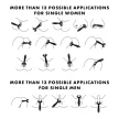 Satisfyer Endless Fun multifunkciós párvibrátor (sötétkék)