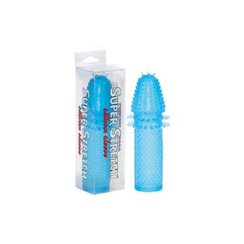 Seven Creations Super Stretch érdesített péniszköpeny (kék)