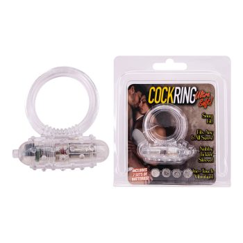   Cockring csiklóizgatós, szilikon péniszgyűrű vibrációval (áttetsző)