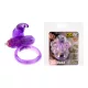 Rabbit vibrációs péniszgyűrű nyuszis csiklóizgatóval (lila)