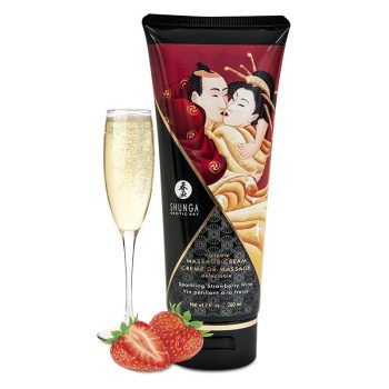 SHUNGA ehető masszázskrém - pezsgő eperbor (200 ml)