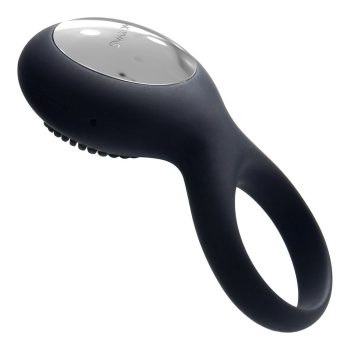   SVAKOM Tyler tölthető, szilikon vibrátoros péniszgyűrű, fekete