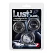 Lust 3 pénisz- és heregyűrű szett (fekete)