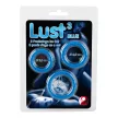 Lust 3 pénisz- és heregyűrű szett (kék)