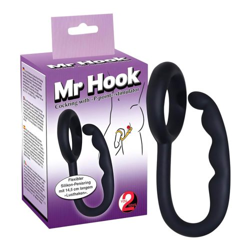 Mr. Hook péniszgyűrű prosztata-stimulátorral